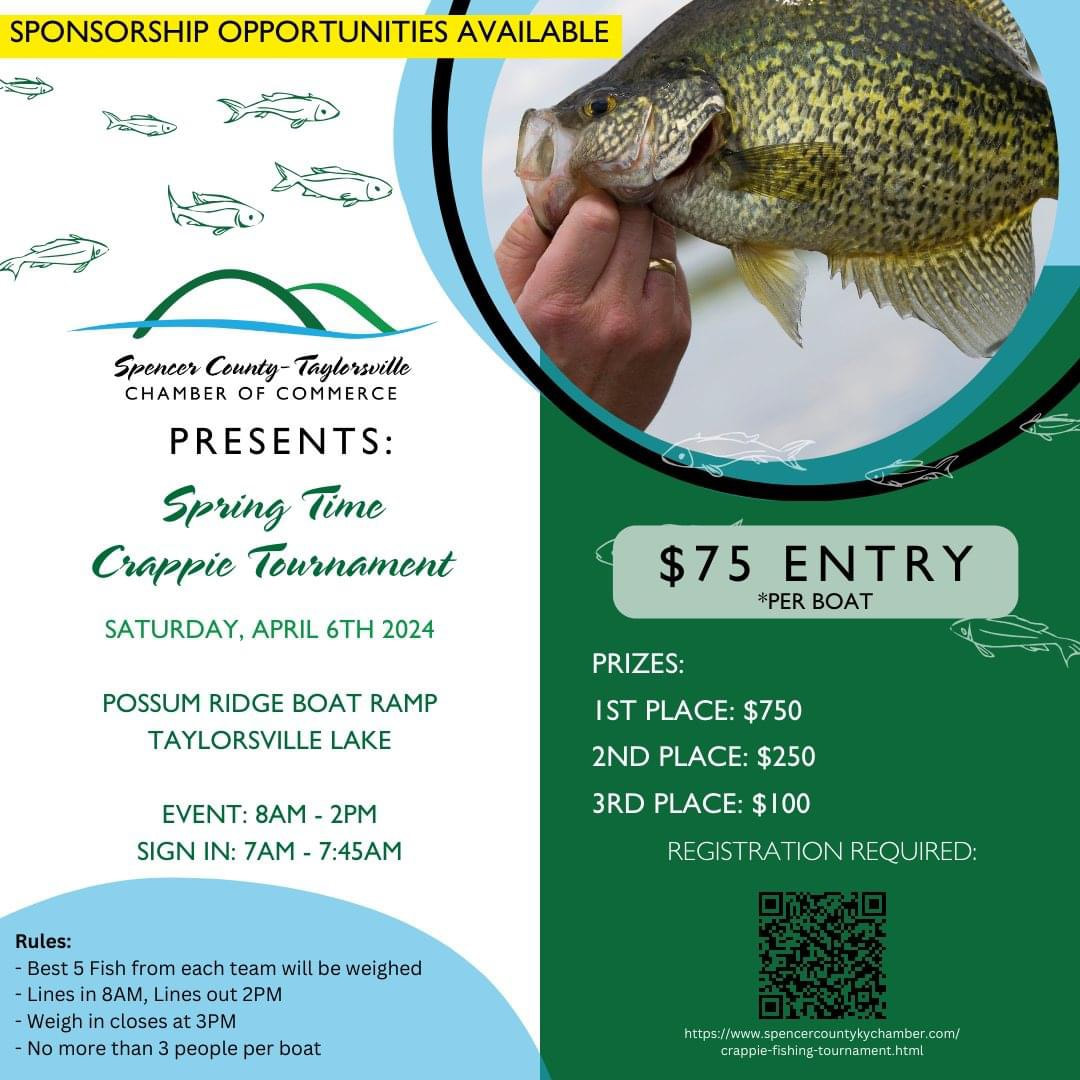 Crappie Fishing Tournament - Spencer County-Taylorsville Chamber
